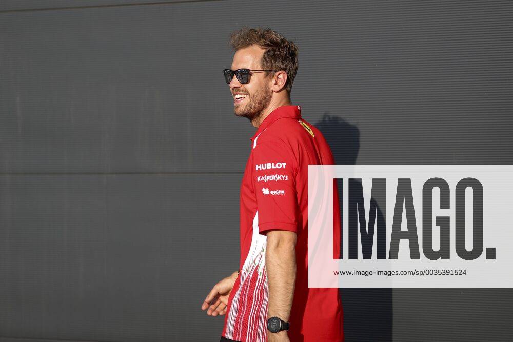 Towcester, United Kingdom - SEBASTIAN VETTEL of Scuderia Ferrari is seen during preparation of the 2018 FIA Formula 1 British Grand Prix at Silverstone Circuit in Towcester, United Kingdom. British Grand Prix 2018 - Preparations - ZUMAg147 20180705_zap_g147_011