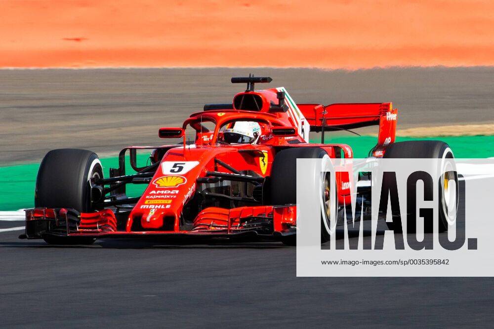 6th July 2018, Silverstone Circuit, Silverstone, England; British Formula One Grand Prix, Friday free practice; Sebastian Vettel in his Scuderia Ferrari SF71H ActionPlus12044438 TimxWilliams