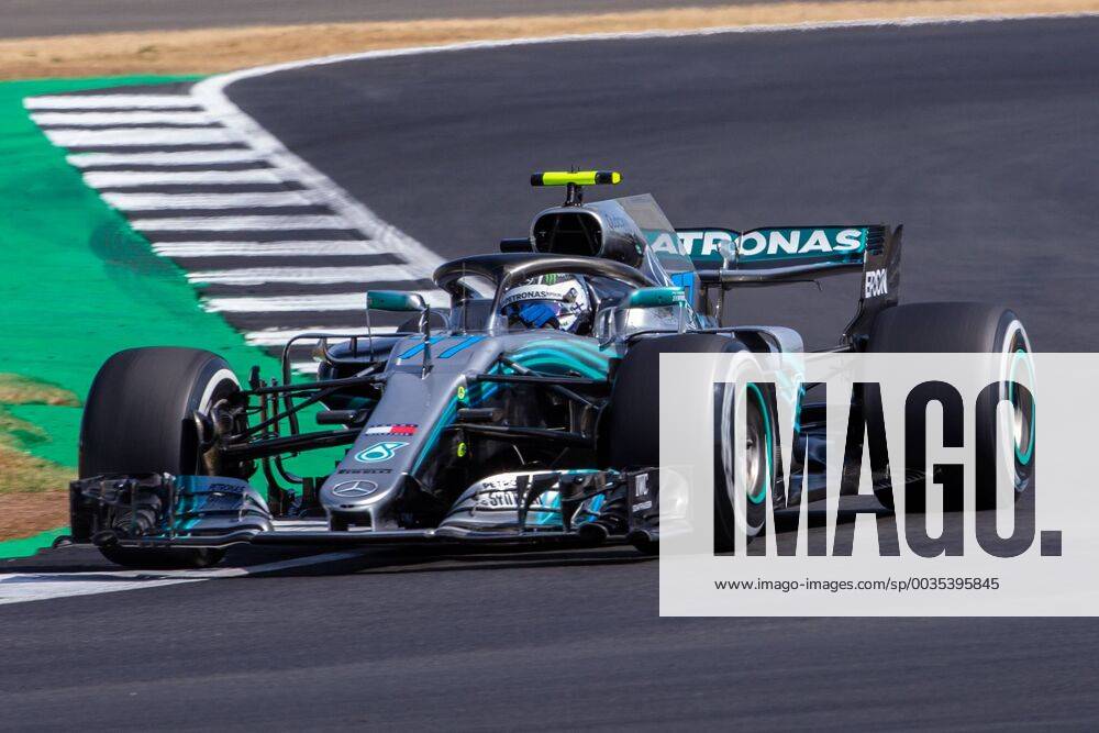 6th July 2018, Silverstone Circuit, Silverstone, England; British Formula One Grand Prix, Friday free practice; Valtteri Bottas in his Mercedes AMG Petronas Motorsport Mercedes F1 W09 ActionPlus12044440 TimxWilliams