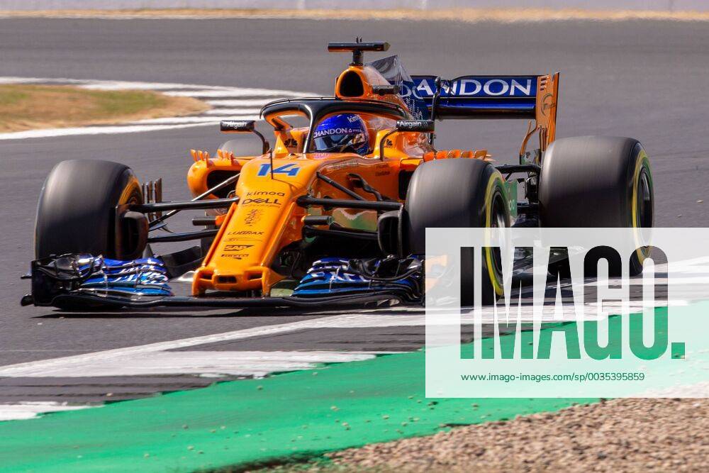 6th July 2018, Silverstone Circuit, Silverstone, England; British Formula One Grand Prix, Friday free practice; Fernando Alonso in his McLaren F1 Team McLaren Renault MCL33 ActionPlus12044463 TimxWilliams
