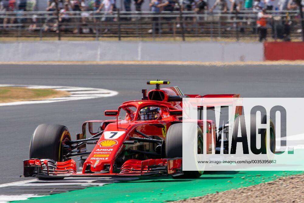 6th July 2018, Silverstone Circuit, Silverstone, England; British Formula One Grand Prix, Friday free practice; Kimi Raikkonen in his Scuderia Ferrari SF71H ActionPlus12044465 TimxWilliams