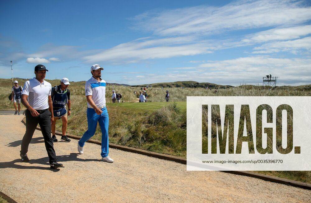 2018 Dubai Duty Free Irish Open - Day 2, Ballyliffin Golf Club, Co. Donegal 6 7 2018 Peter Uihlein and Julian Suri walk down the 17th hole Peter Uihlein and Julian Suri walk down the 17th hole 6 7 2018