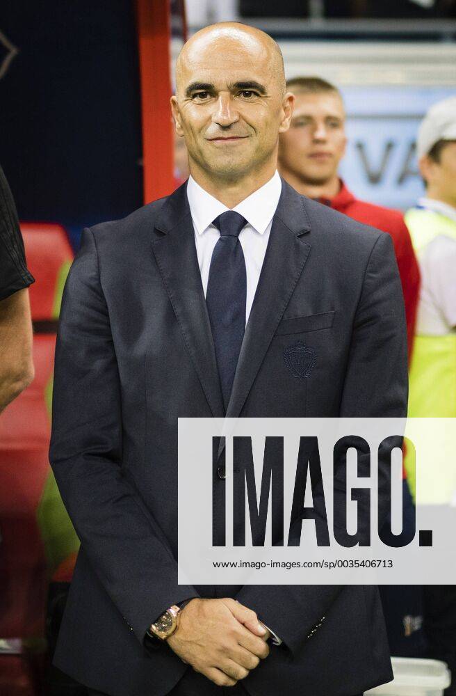 Kazan 06 07 2018 Coach Roberto Martinez Belgium Brazil Belgium