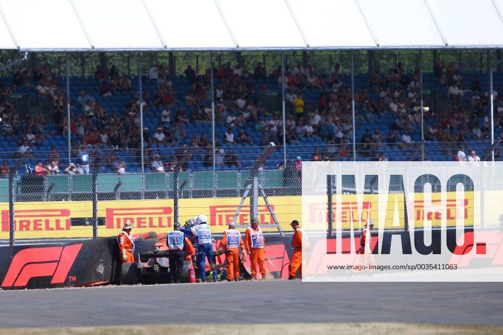Photo4 LaPresse 07 07 2018 Silverstone, England Grand Prix Formula One England 2018 In the pic: Brendon Hartley (FRA) Scuderia Toro Rosso STR13 crash