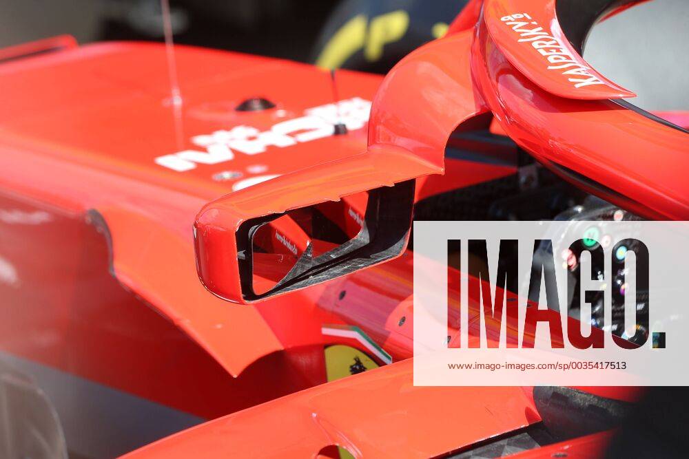 Photo4 LaPresse 07 07 2018 Silverstone, England Grand Prix Formula One England 2018 In the pic: Qualifying, Scuderia Ferrari SF71H detail of the double mirror