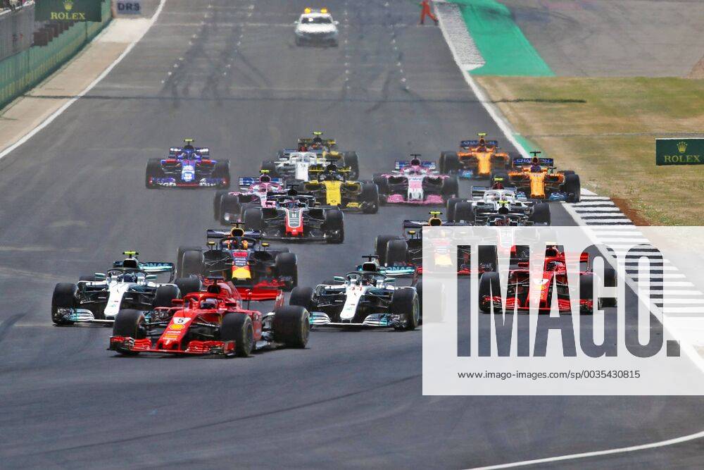 Successful start of Sebastian Vettel Scuderia Ferrari GBR FIA Formula 1 Grand Prix of Great Britain Race Silverstone