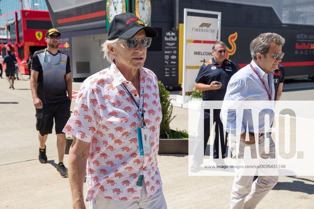 Michael Douglas American actor GBR FIA Formula 1 Grand Prix of Great Britain race Silverstone
