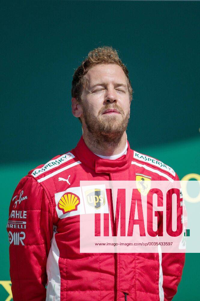 Sebastian Vettel Scuderia Ferrari after winning the UK Grand Prix GBR FIA Formula 1 Grand Prix of Great Britain Race Silverstone