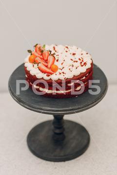 Pastry chef makes delicious red velvet cake. Cooking and decorating dessert. red velvet, stand, red velvet cake, cake, pastry, bakery, homemade, cooking, making cake, cake cooking, dessert, decorating, pie, chef, delicious, food, kitchen, cook, cuisine, sweet, table, dough, cream, woman, flour, preparation, culinary, sugar, bake, preparing, recipe, hands, making, home, gourmet, fresh, ingredient, decoration, baking, strawberry, celebration