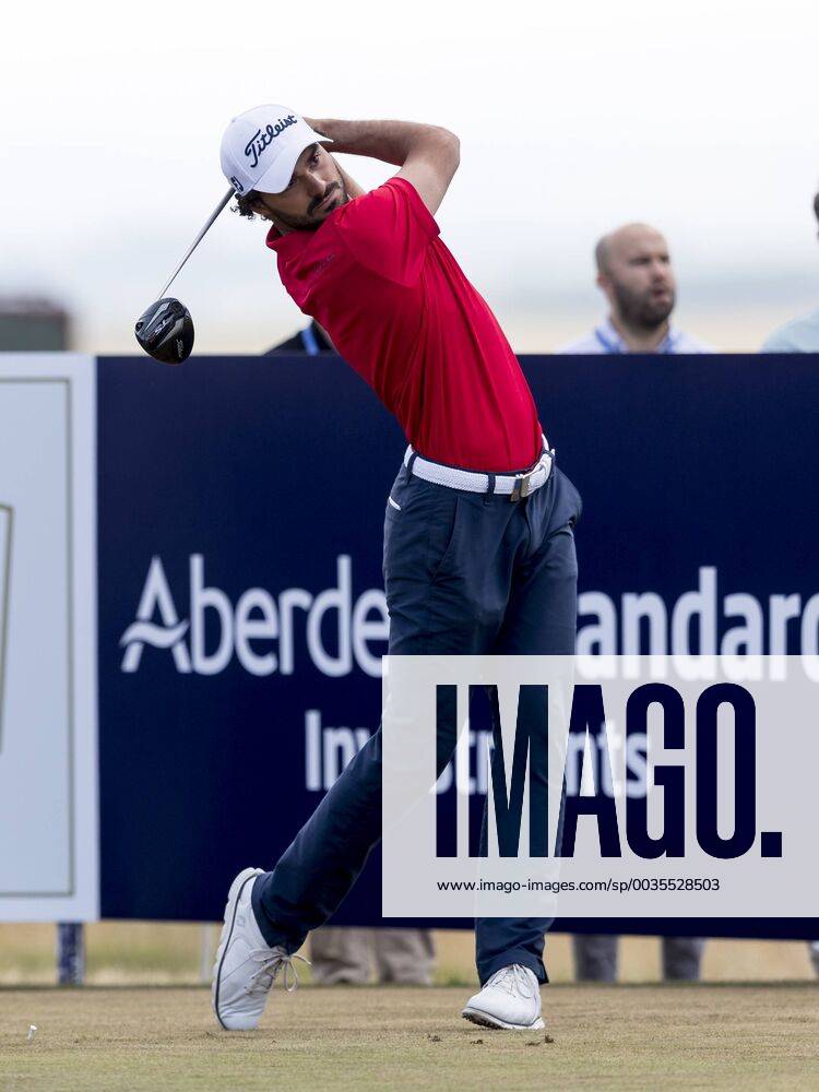 15th July 2018, Gullane Golf Club, Gullane, Scotland; Aberdeen Investments Scottish Open Golf, 4th round; Clement Sordet on the first tee ActionPlus12047860 AlanxRennie