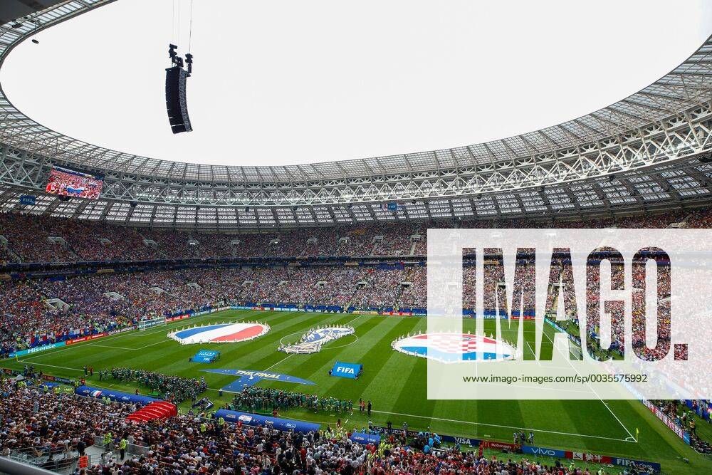 France vs Croatia MOSCOU, MO - 15.07.2018: FRANCE VS CROATIA - View of the closing ceremony of the 2018 World Cup, before the final between France and Croatia, at the Luzhniki Stadium in Moscow, Russia, Sunday (15). (Photo: Rodolfo Buhrer La Imagem Fotoarena) x1569954x RodolfoxBuhrer