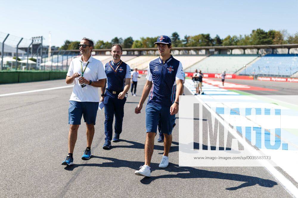 Lance Stroll Williams Martini Racing visits the racetrack with team members Grand Prix of Germany 2018 Motorsport Formula 1 19 07 2018 German Grand Prix 2018 Motorsport Formula 1 19 07 2018 Hockenheim