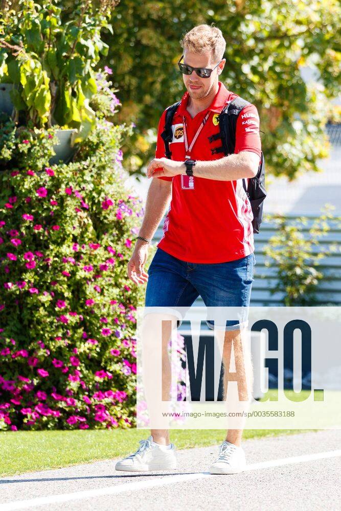 Sebastian Vettel Scuderia Ferrari arrives at the Grand Prix of Germany 2018 Motorsport Formula 1 19 07 2018 Grand Prix of Germany 2018 Motorsport Formula 1 19 07 2018 Hockenheim