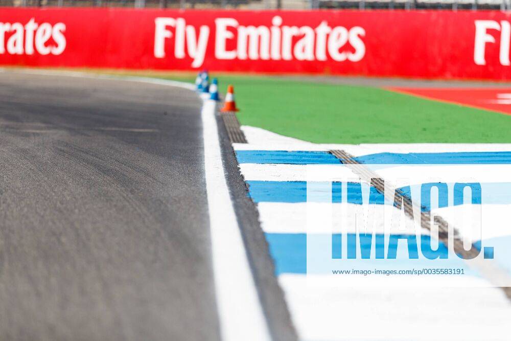 View of the curbs in the first corner Grand Prix of Germany 2018 Motorsport Formula 1 19 07 2018 German Grand Prix 2018 Motorsport Formula 1 19 07 2018 Hockenheim