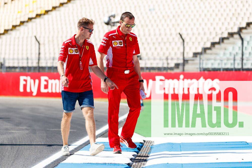 Sebastian Vettel Scuderia Ferrari at the route inspection Grand Prix of Germany 2018 Motorsport Formula 1 19 07 2018 Grand Prix of Germany 2018 Motorsport Formula 1 19 07 2018 Hockenheim