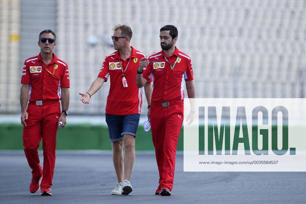 Photo4 LaPresse 19 07 2018 Hockenheimring, Germany Grand Prix Formula One Germany 2018 In the pic: I& xf1;aki Rueda (ESP) Ferrari Strategy and Sebastian Vettel (GER) Scuderia Ferrari SF71H