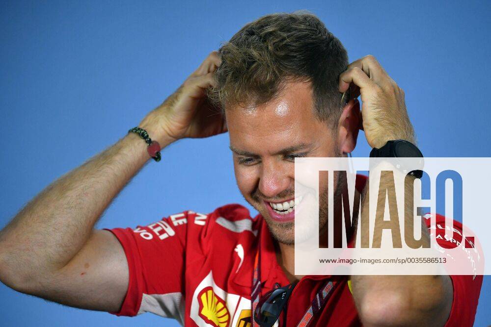 Sebastian VETTEL GER Scuderia Ferrari action single image single image portrait portrait gestures press conference Formula 1 GP Germany Germany Hockenheimring season 2018 on 19 07 2018