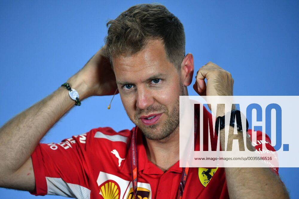 Sebastian VETTEL GER Scuderia Ferrari action single image single image portrait portrait gestures press conference Formula 1 GP Germany Germany Hockenheimring season 2018 on 19 07 2018