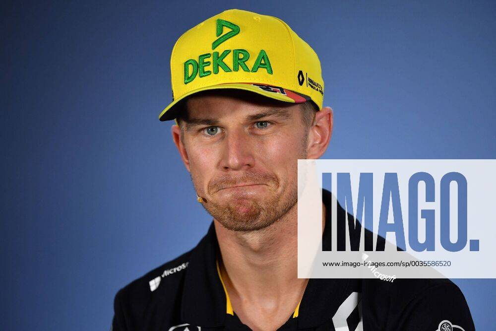 Nico HUELKENBERG HÜLKENBERG ENG Renault Sport F1 Team Action Single image single image Portrait Portrait Press Conference Formula 1 GP of GermanyGermany Hockenheimring Season 2018 on 19 07 2018