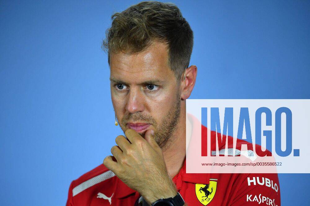 Sebastian VETTEL GER Scuderia Ferrari action single image single image portrait portrait gestures press conference Formula 1 GP Germany Germany Hockenheimring season 2018 on 19 07 2018