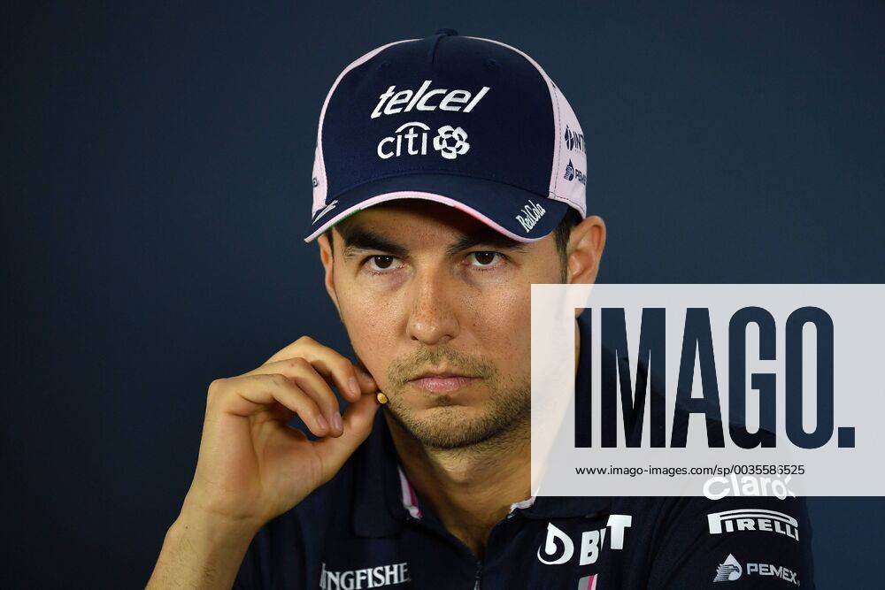Sergio PEREZ MEX Sahara Force India F1 Team Action Single image single image Portrait Portrait Gesture Press Conference Formula 1 GP of GermanyGermany Hockenheimring Season 2018 on 19 07 2018