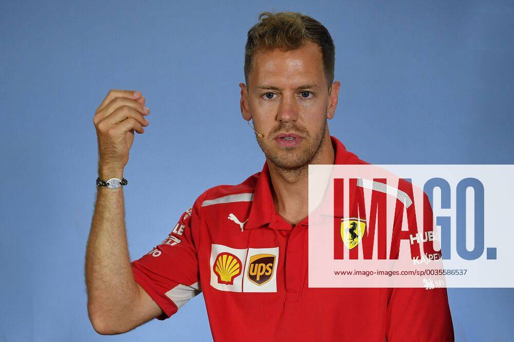 Sebastian VETTEL GER Scuderia Ferrari action single image single image portrait portrait gestures press conference Formula 1 GP Germany Germany Hockenheimring season 2018 on 19 07 2018