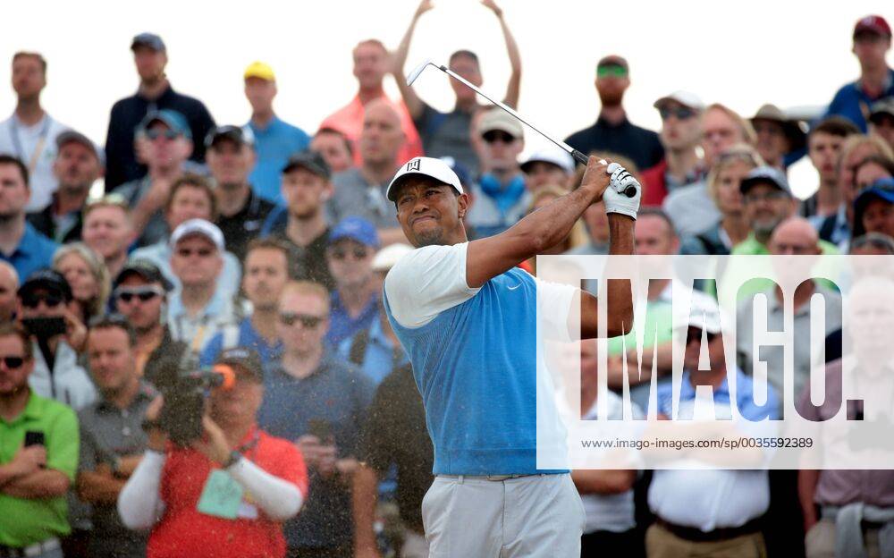 America s Tiger Woods tees off on the first day of the 2018 Open Golf championships in Carnoustie, Scotland on July 19, 2018. LON2018071901 HUGOxPHILPOTT