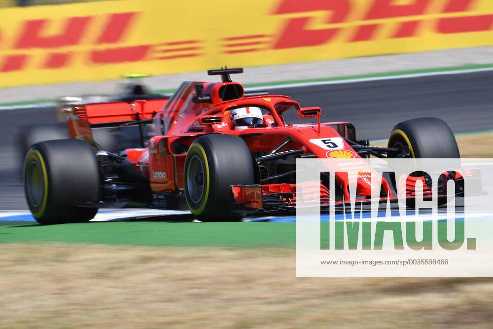 Sebastian VETTEL GER Scuderia Ferrari action in his race car training Formula 1 GP of GermanyGermany Hockenheimring season 2018 on 20 07 2018