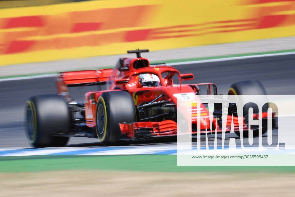 Sebastian VETTEL GER Scuderia Ferrari action in his race car training Formula 1 GP of GermanyGermany Hockenheimring season 2018 on 20 07 2018