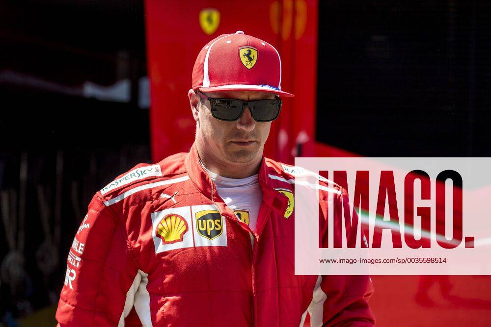 Motorsport Formula 1 season 2018 2019 Training on Friday 20 07 2018 at the Hockenheimring in Hockenheim Germany Kimi Raikkonen Scuderia Ferrari goes out of the box into the Motorhome