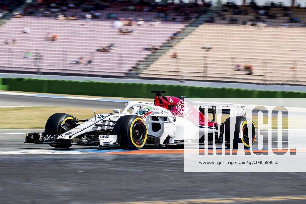 Motorsport Formula 1 season 2018 2019 Training on Friday 20 07 2018 at the Hockenheimring in Hockenheim Germany Antonio Giovinazzi turns to the start goal straight