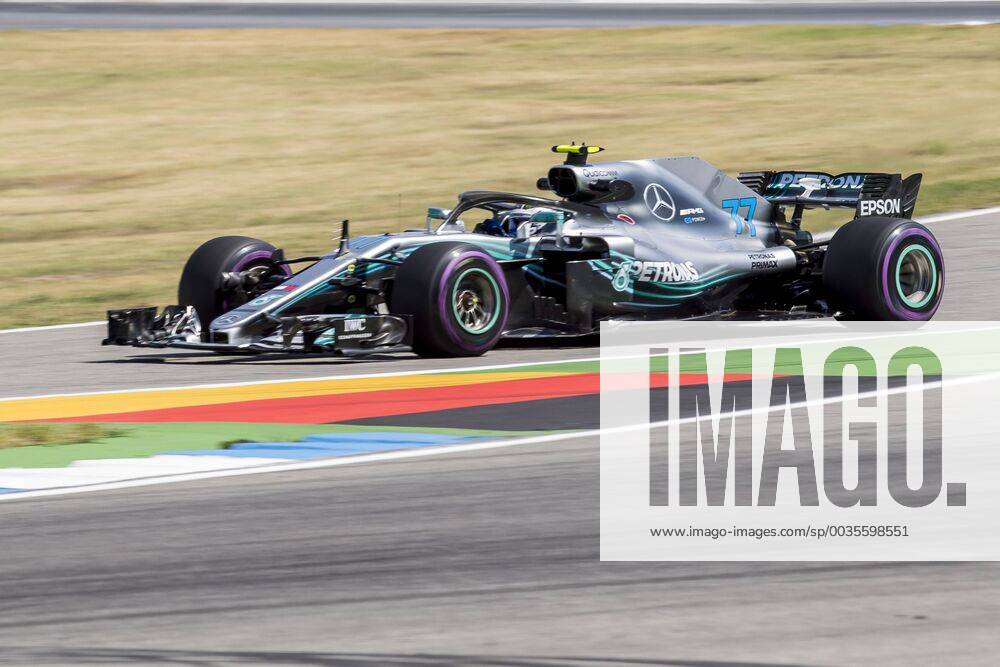 Motorsport Formula 1 season 2018 2019 Training on Friday 20 07 2018 at the Hockenheimring in Hockenheim Germany Valtteri Bottas Mercedes AMG Petronas drives into the pit lane