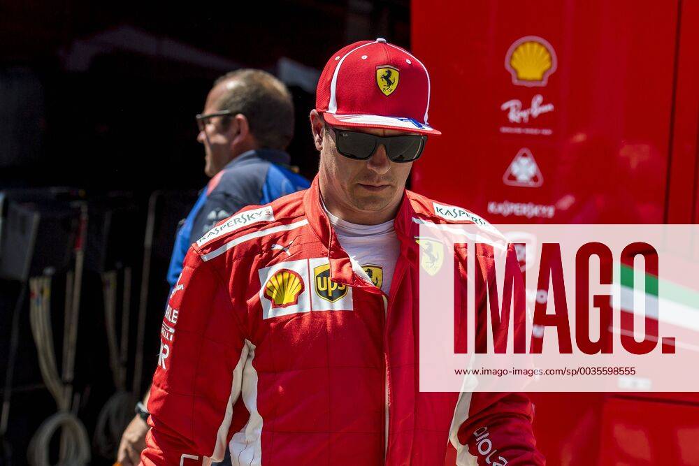 Motorsport Formula 1 season 2018 2019 Training on Friday 20 07 2018 at the Hockenheimring in Hockenheim Germany Kimi Raikkonen Scuderia Ferrari goes out of the box into the Motorhome