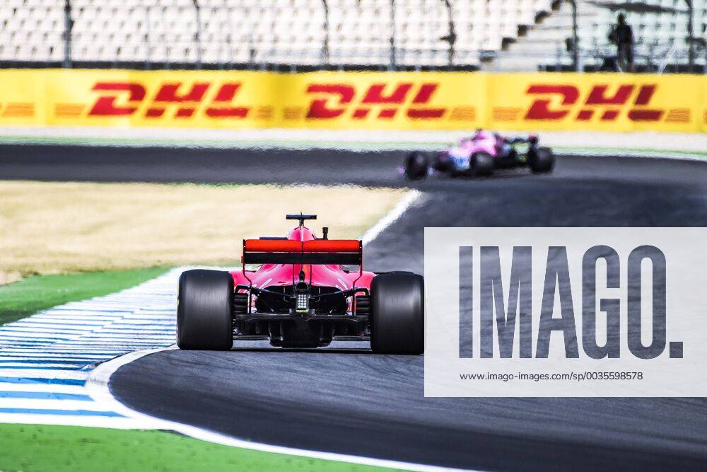 Motorsport Formula 1 season 2018 2019 Training on Friday 20 07 2018 at the Hockenheimring in Hockenheim Germany Sebastian Vettel Scuderia Ferrari turns into the Motodrom