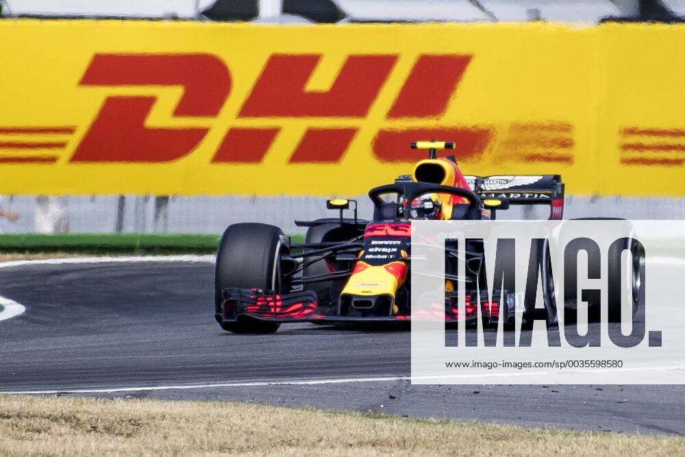 Motorsport Formula 1 season 2018 2019 Training on Friday 20 07 2018 at the Hockenheimring in Hockenheim Germany Max Verstappen Aston Martin Red Bull Racing turns into the Motodrom