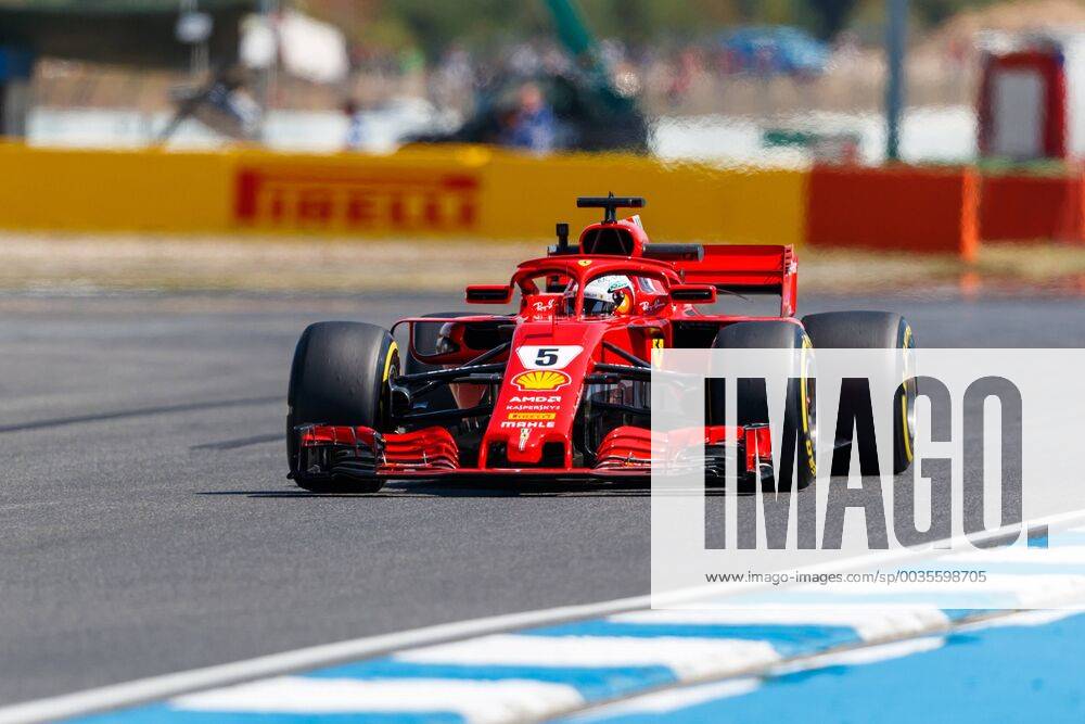 Sebastian Vettel Scuderia Ferrari with his car on the track Grand Prix of Germany 2018 Motorsport Formula 1 20 07 2018 Grand Prix of Germany 2018 Motorsport Formula 1 20 07 2018 Hockenheim