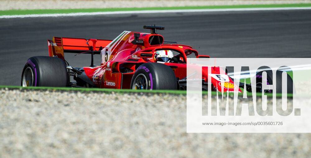 Motorsport Formula 1 Season 2018 2019 Training on Friday 20 07 2018 at the Hockenheimring in Hockenheim Germany Sebastian Vettel Scuderia Ferrari drives through the bend in the Motodrom