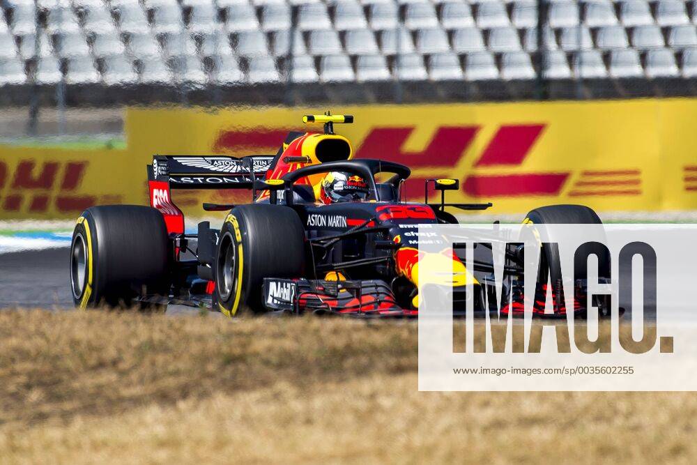 Motorsport Formula 1 Season 2018 2019 Training on Friday 20 07 2018 at the Hockenheimring in Hockenheim Germany Max Verstappen Aston Martin Red Bull Racing drives through the Motodrom