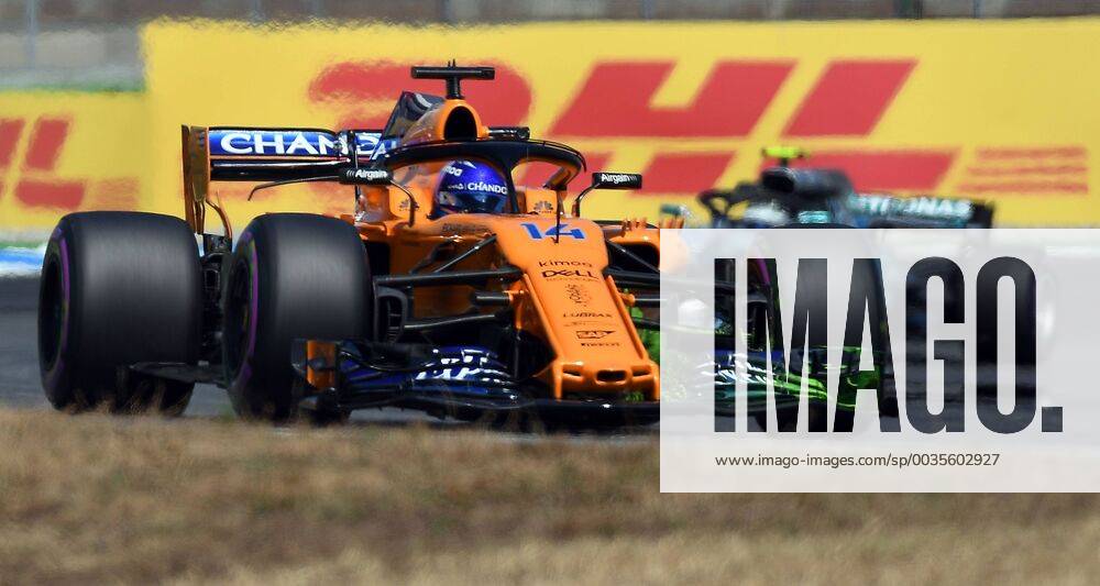 Formula 1 Grand Prix of Germany Grand Prix of Germany 1 Free practice 2018 v l Fernando Alonso McLaren F1 Team Valtteri Bottas Mercedes AMG Hockenheim