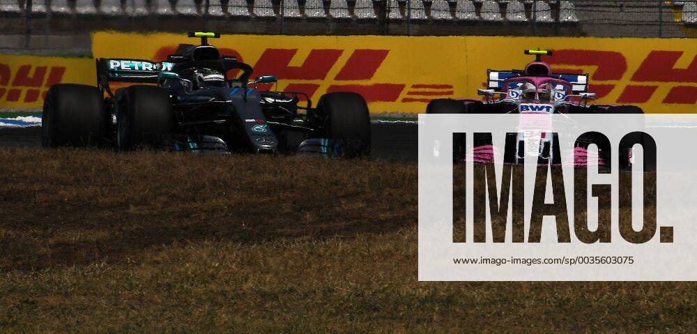 Formula 1 Grand Prix of Germany Grand Prix of Germany 1 Free practice 2018 v l Lewis Hamilton Mercedes AMG Esteban Ocon Force India Mercedes Hockenheim