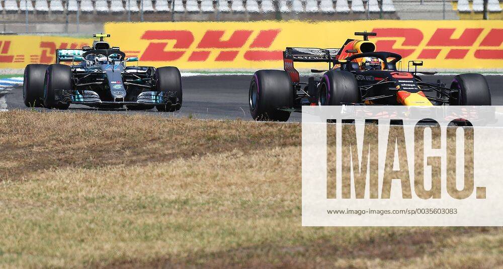 Formula 1 Grand Prix of Germany Grand Prix of Germany 1 Free practice 2018 v l Valtteri Bottas Mercedes AMG Daniel Ricciardo Red Bull Tag Heuer Hockenheim