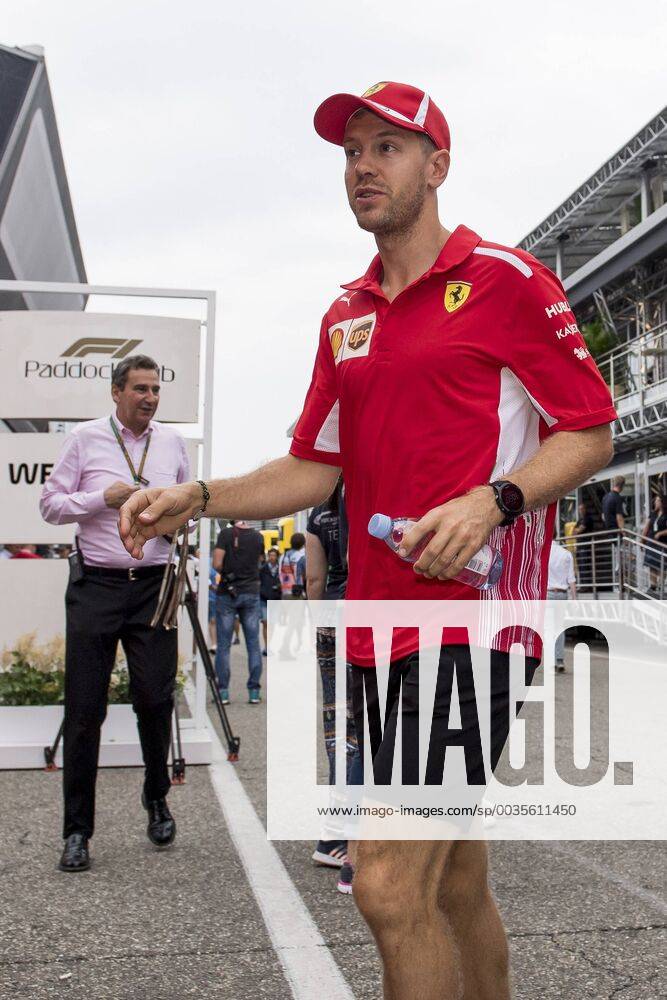 Motorsport Formula 1 Season 2018 2019 Qualifying on Saturday 21 07 2018 at the Hockenheimring in Hockenheim Germany Sebastian Vettel Scuderia Ferrari enters his pits