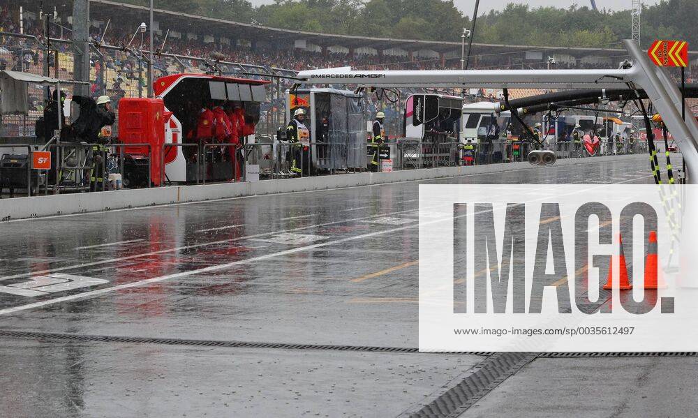 Pitlane formula 1 GP Germany at Hockenheim 21 07 2018 Photo mspb Thomas Melzer Pitlane at rain formula 1 GP Germany 2018