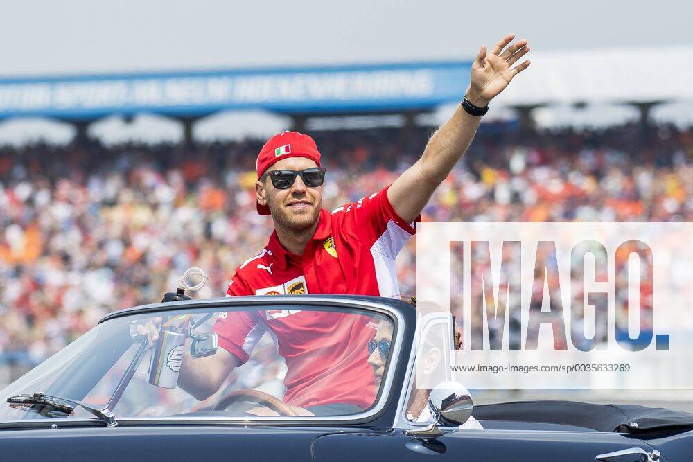 Motorsport Formula 1 season 2018 2019 race on Sunday 22 07 2018 at the Hockenheimring in Hockenheim Germany Sebastian Vettel Scuderia Ferrari beckons to the fans
