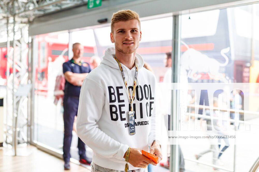 Timo Werner RB Leipzig visits Red Bull Racing German Grand Prix 2018 Motorsport Formula 1 22 07 2018 German Grand Prix 2018 Motorsport Formula 1 22 07 2018 Hockenheim