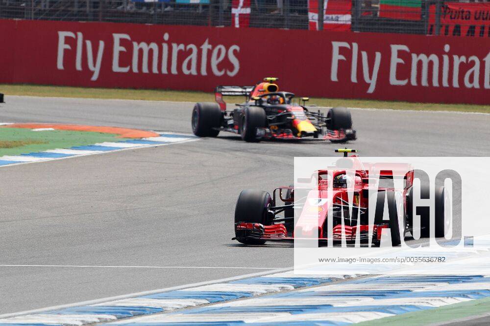 Photo4 LaPresse 22 07 2018 Hockenheimring, Germany Grand Prix Formula One Germany 2018 In the pic: Kimi Raikkonen (FIN) Scuderia Ferrari SF71H and Max Verstappen (NED) Red Bull Racing RB14