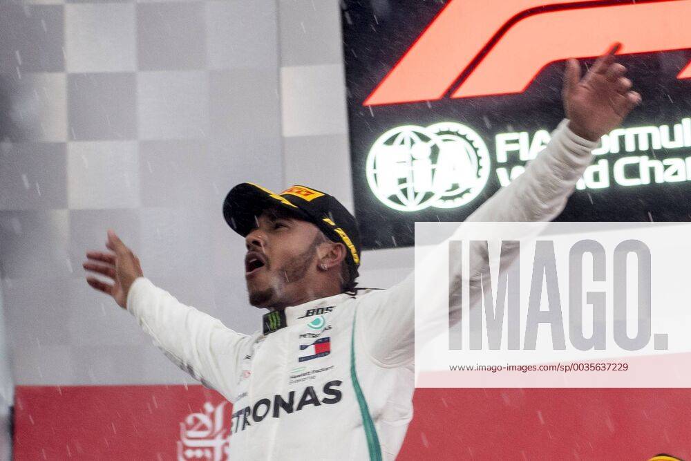 Motorsport Formula 1 Season 2018 2019 Race on Sunday 22 07 2018 at the Hockenheimring in Hockenheim Germany Lewis Hamilton Mercedes AMG Petronas celebrates on the podium