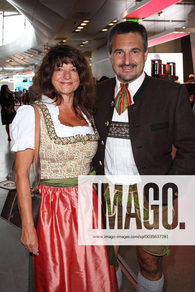 Georg Schorsch Hackl with girlfriend Kornelia Koller Bavarian Sports Award 2018 in the BMW World in Munich on 21 07 2018