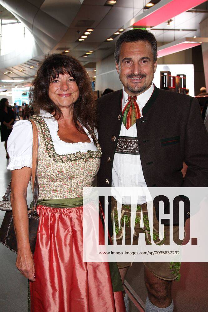 Georg Schorsch Hackl with girlfriend Kornelia Koller Bavarian Sports Award 2018 in the BMW World in Munich on 21 07 2018