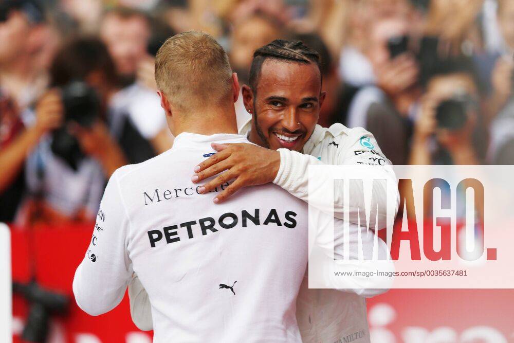 Motorsports: FIA Formula One World Championship WM Weltmeisterschaft 2018, Grand Prix of Germany, 77 Valtteri Bottas (FIN, Mercedes AMG Petronas Motorsport), 44 Lewis Hamilton (GBR, Mercedes AMG Petronas Motorsport), Hockenheim Germany